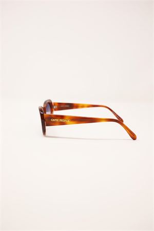 dark tortoiseshell sunglasses with blue mirrored lens Capri People | TRAGARA2TARTABLUSPECCH